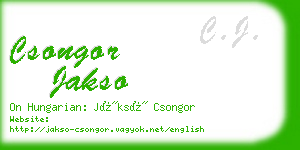 csongor jakso business card